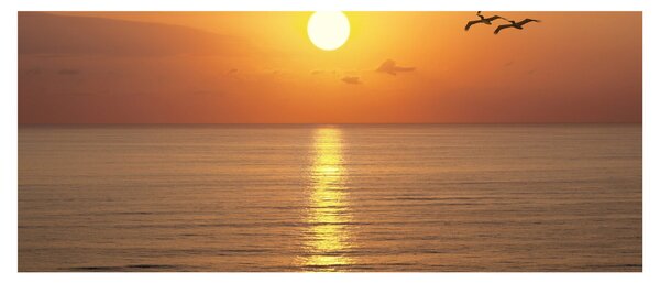 Tablou - Apus de soare peste ocean (120x50 cm)