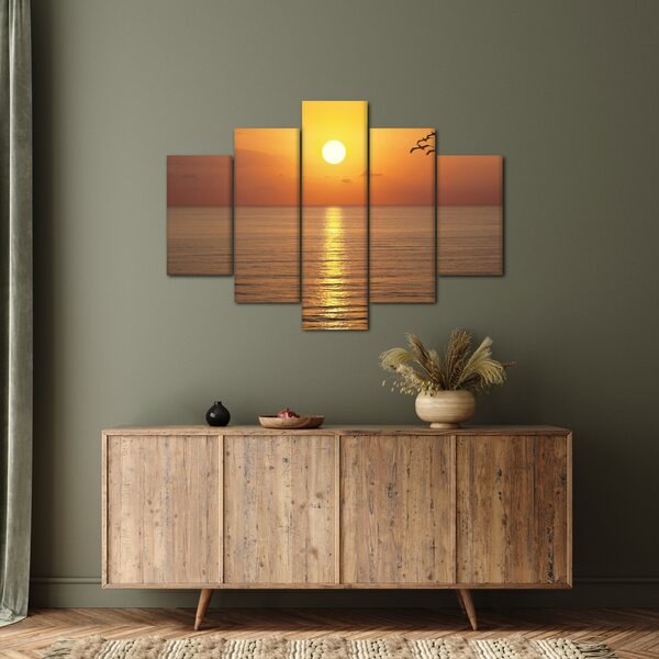 Tablou - Apus de soare peste ocean (150x105 cm)