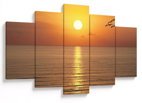 Tablou - Apus de soare peste ocean (150x105 cm)