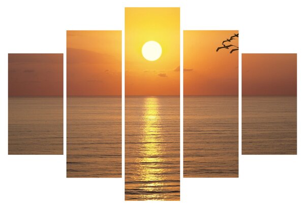 Tablou - Apus de soare peste ocean (150x105 cm)
