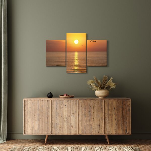 Tablou - Apus de soare peste ocean (90x60 cm)