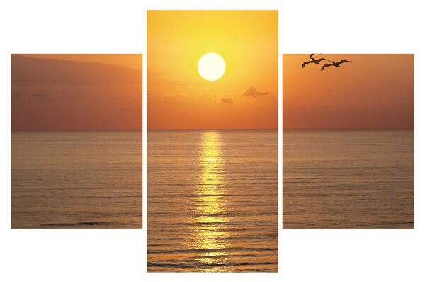 Tablou - Apus de soare peste ocean (90x60 cm)