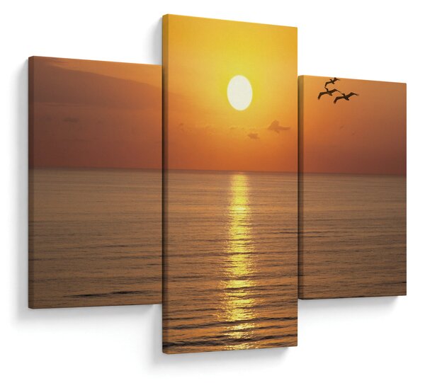 Tablou - Apus de soare peste ocean (90x60 cm)
