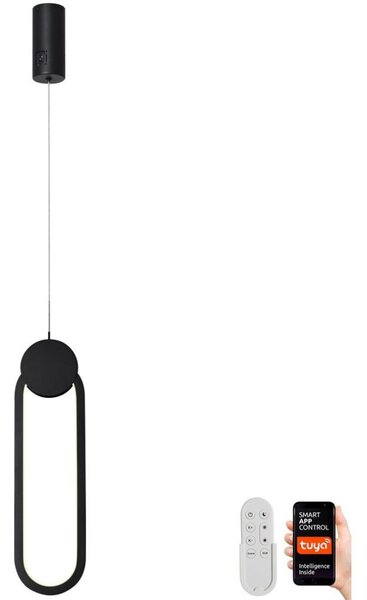 Lustră LED dimabilă pe cablu Immax NEO 07232L LITE OVALE LED/22W/230V Wi-Fi Tuya + telecomandă