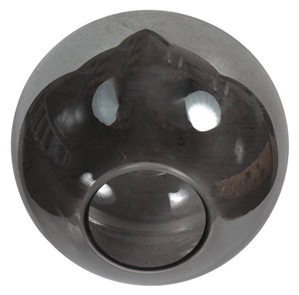 Steinhauer Lampă de masă Bloeba, negru/gri fum, Ø 17 cm, glob din sticlă, Gri, Camera de zi / sufragerie, Sticlă