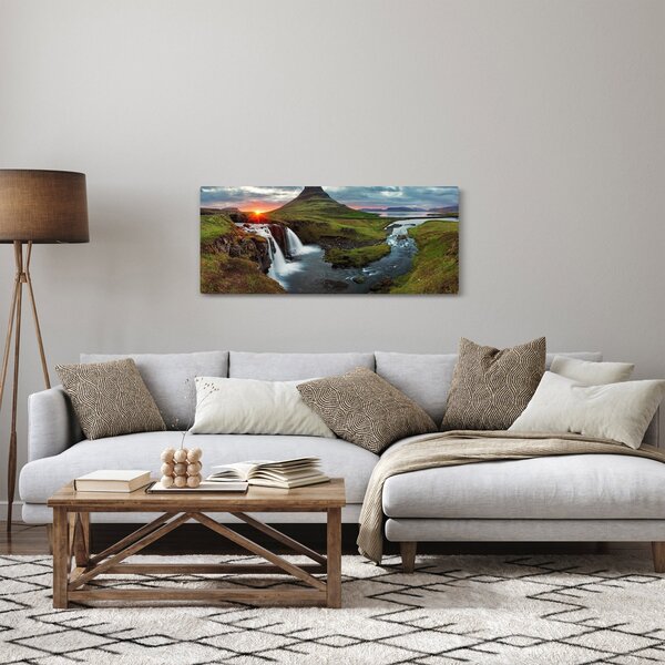 Tablou - Kirkjufell la apus (120x50 cm)