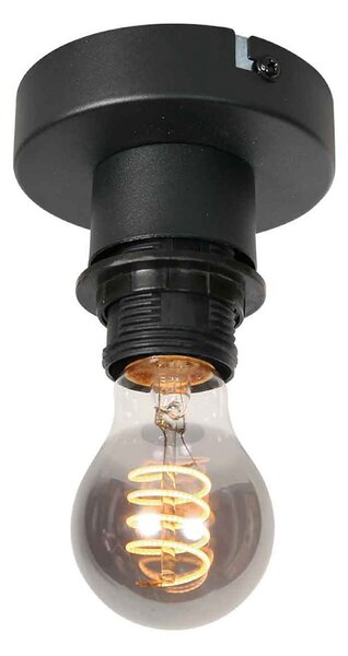 Mexlite Plafonieră Bloeba, alb/negru, Ø 25 cm, pânză/metal, reglabil, Alb, Camera de zi / sufragerie, Țesătură / Textil