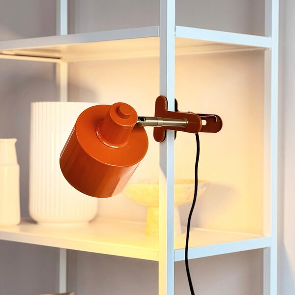 Dyberg Larsen Lampa cu clemă Ocean, portocaliu, E14, metal, Portocaliu, dormitor, Metal, Scandinavă