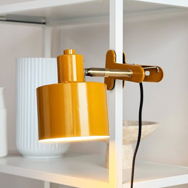Dyberg Larsen Lampă cu clemă Ocean, curry, E14, metal, Galben, dormitor, Metal, Scandinavă