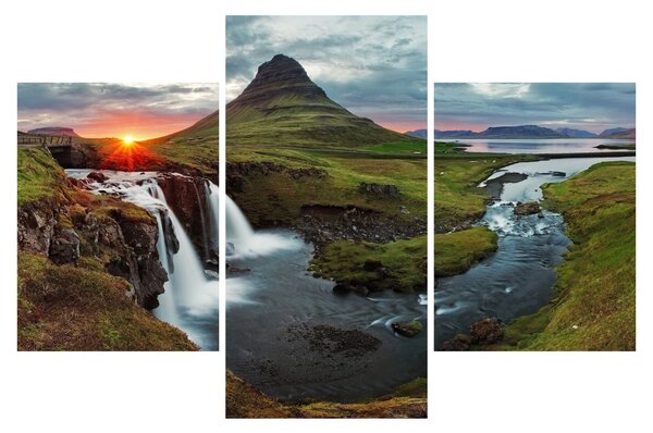 Tablou - Kirkjufell la apus (90x60 cm)