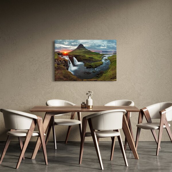 Tablou - Kirkjufell la apus (90x60 cm)