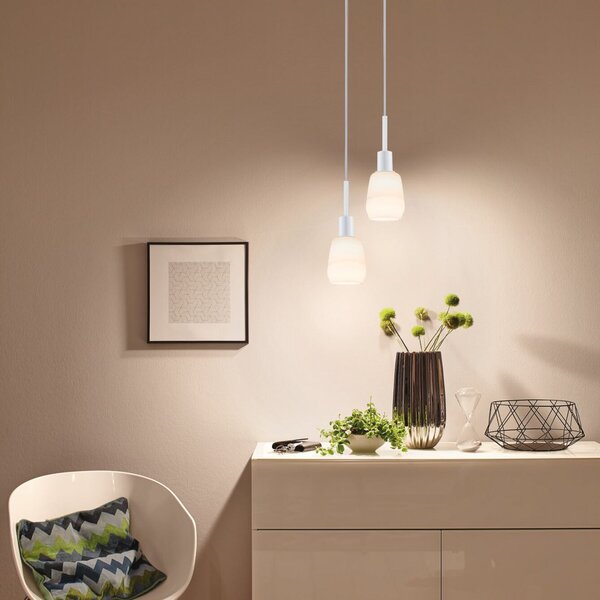Paulmann URail DecoSystems Lampă suspendată, alb semnal, metal, reglabil, Alb, Camera de zi / sufragerie, Metal, Modern