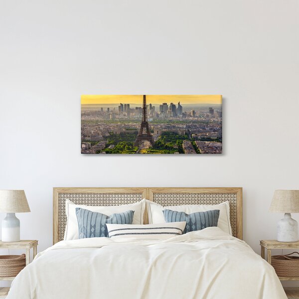 Tablou - Panorama Parisului (120x50 cm)