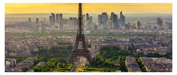 Tablou - Panorama Parisului (120x50 cm)