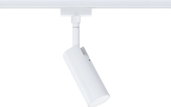 Paulmann URail Tubo Spot, 3 trepte de intensitate, 3.000K, alb semnal, reglabil, Alb, Camera de zi / sufragerie, Metal, Modern