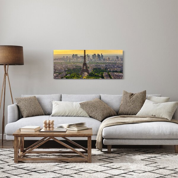 Tablou - Panorama Parisului (120x50 cm)