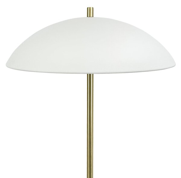 Dyberg Larsen Lampadar Globus, înălțime 150 cm, bej/alamă, Auriu / Alamă, Camera de zi / sufragerie, Metal, Scandinavă