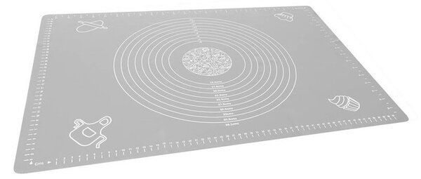 Plansa framantat aluat pentru masa, rezistenta temperaturi ridicate, material antiaderent, silicon, 64x45 cm, gri