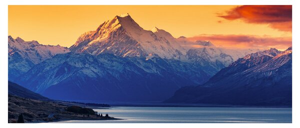 Tablou - Lacul Pukaki (120x50 cm)