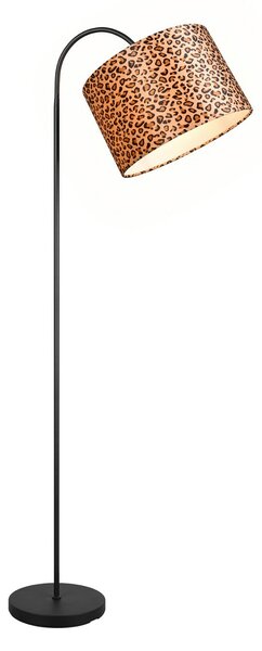 Reality Leuchten Lampadar Pardina maro pestriț/negru Înălțime 207 cm Metal, Maro / Rugină, Camera de zi / sufragerie, Metal, Modern, Umbrelă în picioare