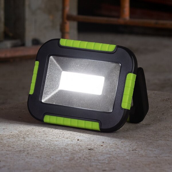 FH Lighting Proiector exterior cu baterie LED 850946, negru/verde, lungime 16 cm, reglabil, Negru, Plastic, Modern