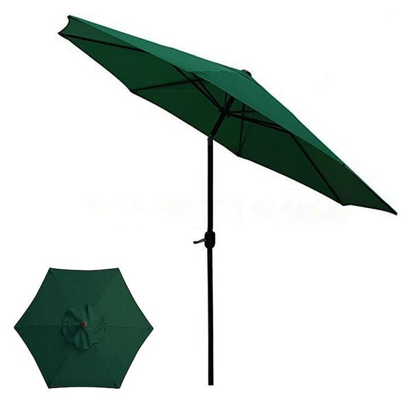 Umbrela de gradina, diametru 300 cm, manivela, reglabila, impermeabila, cadru otel, verde