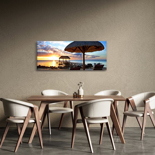 Tablou - Apus de soare în Mauritius (120x50 cm)