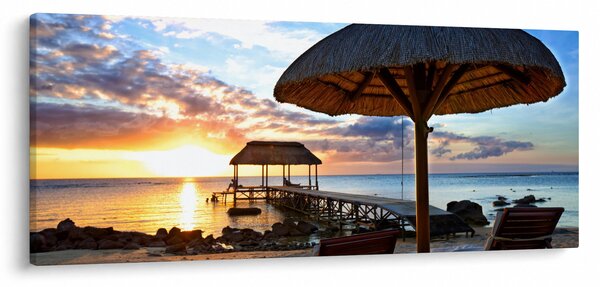 Tablou - Apus de soare în Mauritius (120x50 cm)