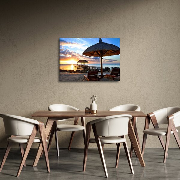 Tablou - Apus de soare în Mauritius (70x50 cm)