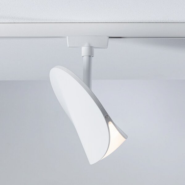 Paulmann Spot LED URail Alejandro, alb semnal, 3.000K, dimabil., reglabil, Alb, Camera de zi / sufragerie, Plastic, Modern