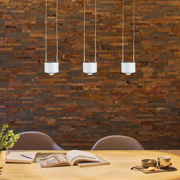 Paulmann URail LED-lampă suspendată Aldan, alb semnal, 3.000K, reglabil, Alb, Camera de zi / sufragerie, Metal, Modern