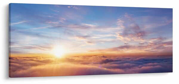 Tablou - Apus de soare deasupra norilor (120x50 cm)