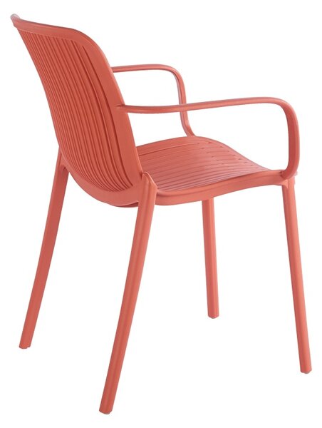 Scaun de gradina Stivuibil, Teragi, Terracotta, 57x59x82 cm