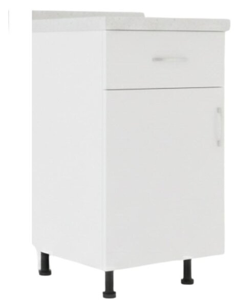 Corp Inferior Bucatarie H90 x A50 x L40cm, Culoare Alb, Pal 18mm