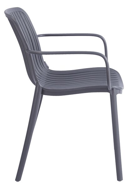 Scaun de gradina Stivuibil, Teragi, Antracit, 57x59x82 cm