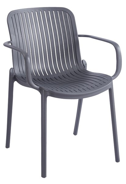 Scaun de gradina Stivuibil, Teragi, Antracit, 57x59x82 cm