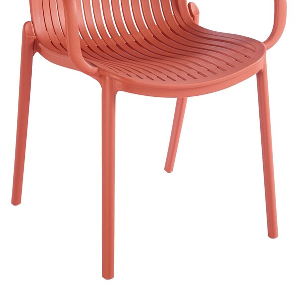 Scaun de gradina Stivuibil, Teragi, Terracotta, 57x59x82 cm