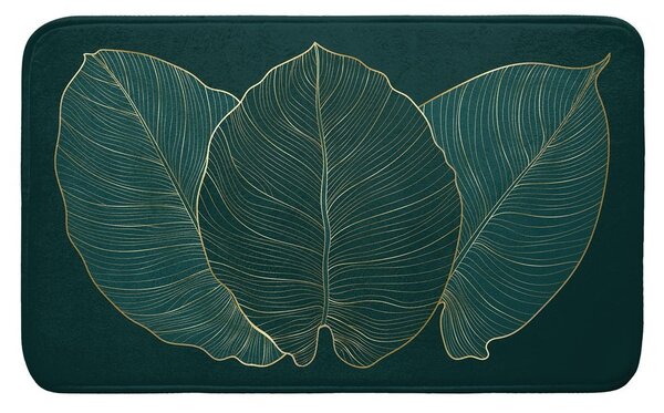 Covoraș de baie verde închis 45x75 cm Jade – douceur d'intérieur