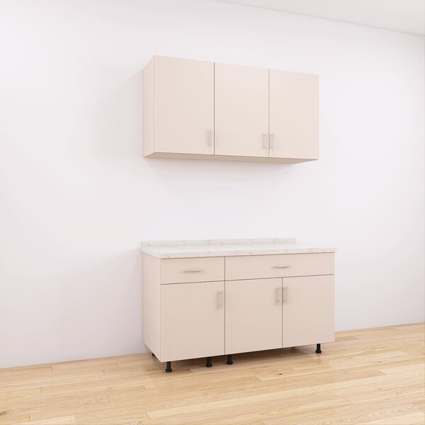 Set Bucatarie Modulare 100 cm, Culoarea Casmir, Pal 18mm, Blat Termorezistent