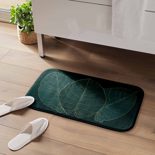 Covoraș de baie verde închis 45x75 cm Jade – douceur d'intérieur