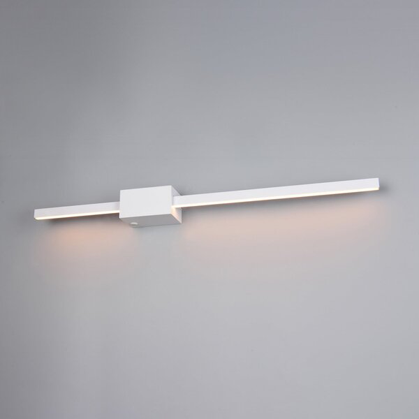 Trio Lighting Aplică de perete Cassino, alb mat, lățime 70 cm, metal, reglabil, Alb, Camera de zi / sufragerie, Metal, Modern