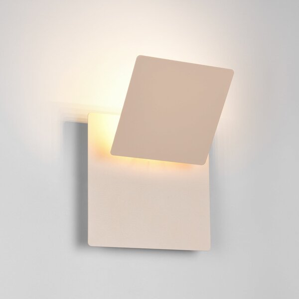 Trio Lighting Aplică de perete LED Mio, culoare bej, lățime 18 cm, metal, Bej, Camera de zi / sufragerie, Metal, Modern