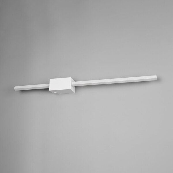 Trio Lighting Aplică de perete Cassino, alb mat, lățime 70 cm, metal, reglabil, Alb, Camera de zi / sufragerie, Metal, Modern