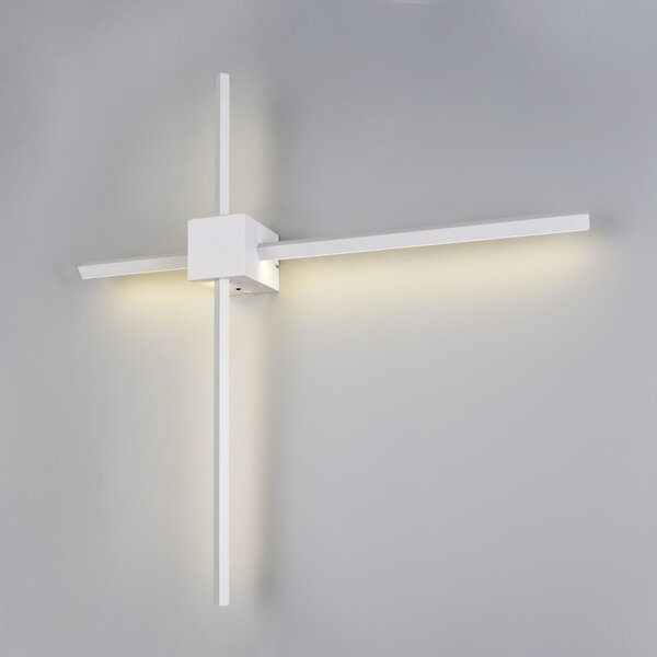 Trio Lighting Aplică de perete Cassino, alb mat, lățime 67 cm, metal, reglabil, Alb, Camera de zi / sufragerie, Metal, Modern