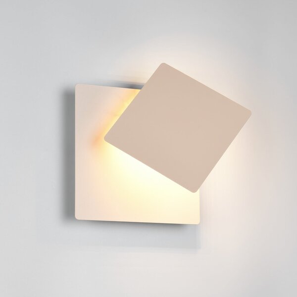 Trio Lighting Aplică de perete LED Mio, culoare bej, lățime 18 cm, metal, Bej, Camera de zi / sufragerie, Metal, Modern