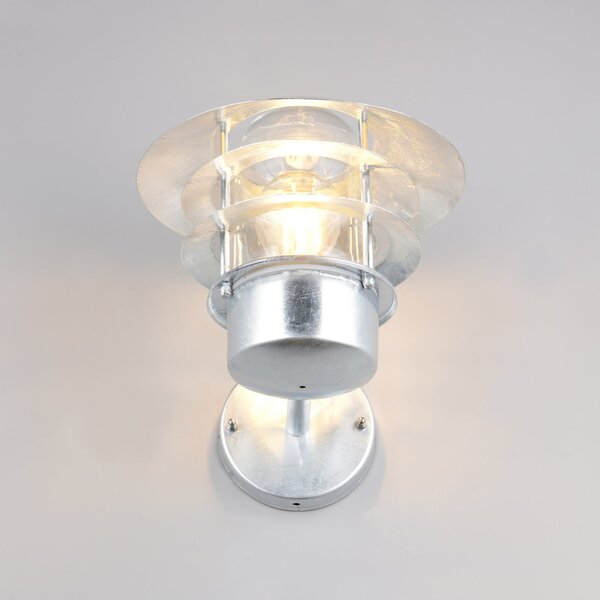 Trio Lighting Lampă de exterior Ruvuuma, culoare zinc, Ø 22 cm, orientată în sus, reglabil, Metalic, Metal