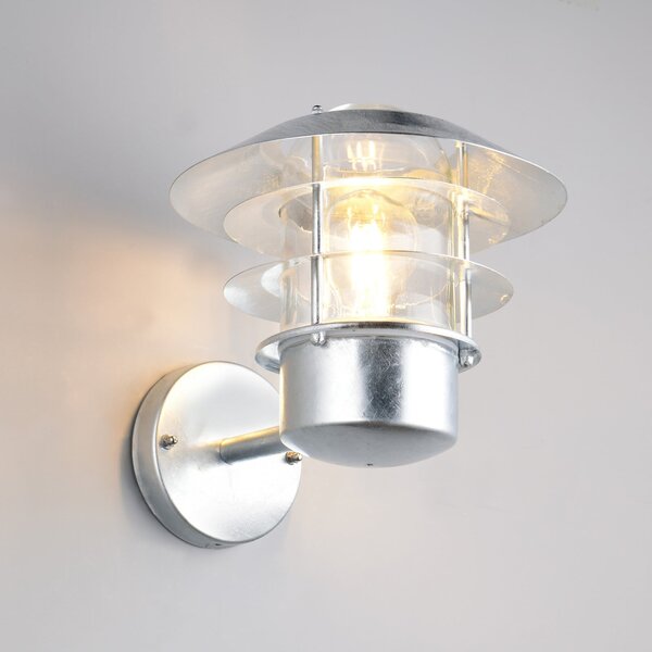 Trio Lighting Lampă de exterior Ruvuuma, culoare zinc, Ø 22 cm, orientată în sus, reglabil, Metalic, Metal