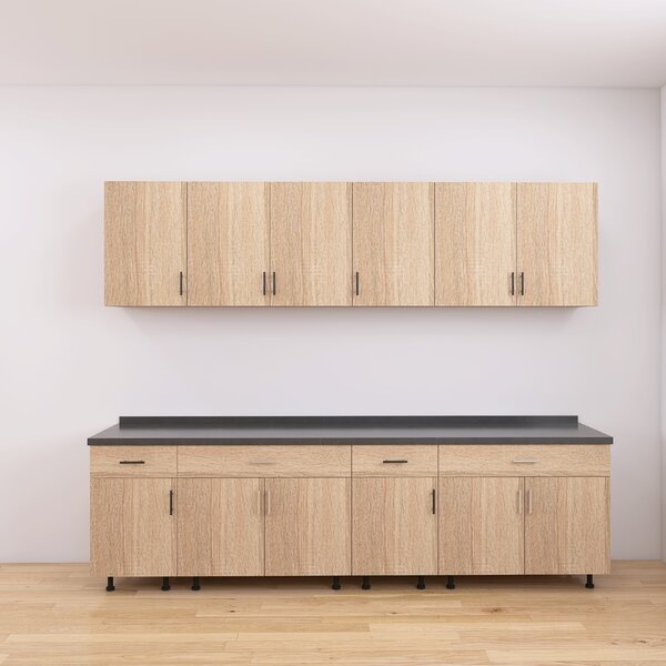 Set Bucatarie Modulara 240 cm, Culoarea STEJAR SONOMA , Pal 18mm, Blat Termorezistent