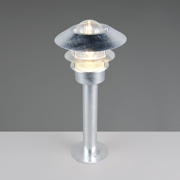 Trio Lighting Lampă cu soclu Ruvuuma, culoare zinc, înălțime 50 cm, metal, IP44, reglabil, Metalic, Metal