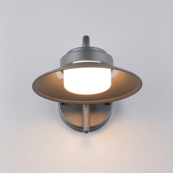 Trio Lighting Lampă de exterior Atrato, antracit, Ø 20 cm, metal, reglabil, Negru, Aluminiu